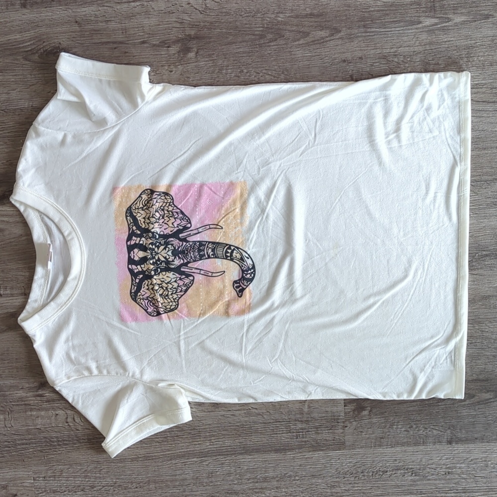 LuLaRoe Elephant Print Tee - Size L